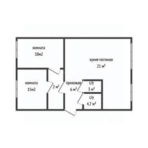 3-к квартира, вторичка, 62м2, 1/5 этаж
