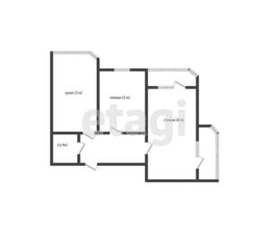 2-к квартира, вторичка, 62м2, 3/8 этаж