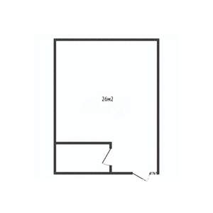 Студия квартира, вторичка, 26м2, 1/5 этаж