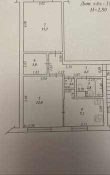 2-к квартира, вторичка, 43м2, 1/5 этаж