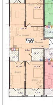 2-к квартира, вторичка, 113м2, 1/7 этаж