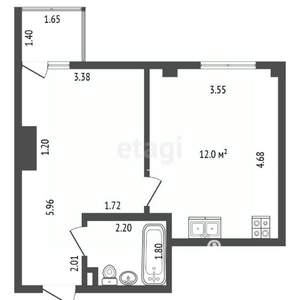 1-к квартира, вторичка, 36м2, 4/8 этаж