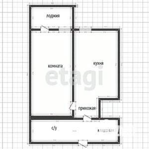 1-к квартира, вторичка, 63м2, 2/4 этаж