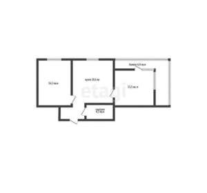 2-к квартира, вторичка, 52м2, 3/5 этаж