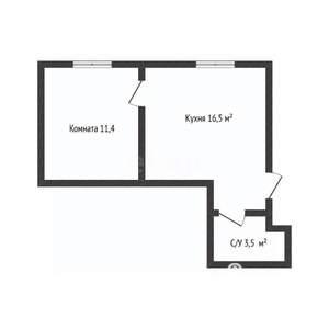 1-к квартира, вторичка, 31м2, 1/5 этаж