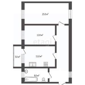 2-к квартира, вторичка, 63м2, 4/6 этаж