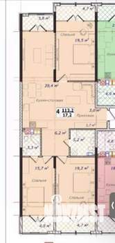 4-к квартира, вторичка, 130м2, 2/8 этаж