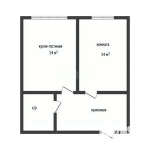 1-к квартира, вторичка, 38м2, 6/8 этаж