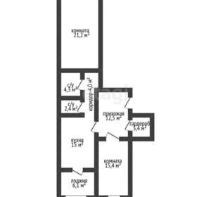 2-к квартира, вторичка, 82м2, 2/12 этаж
