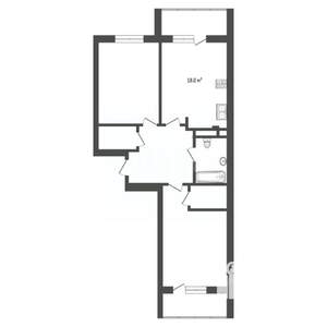 2-к квартира, вторичка, 67м2, 5/7 этаж