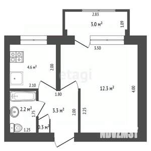 2-к квартира, вторичка, 27м2, 5/5 этаж