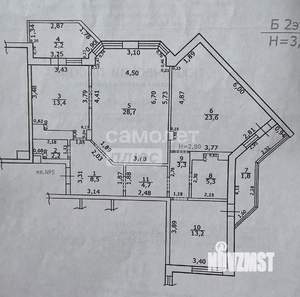 3-к квартира, вторичка, 106м2, 2/6 этаж