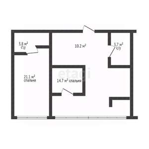 2-к квартира, вторичка, 73м2, 1/3 этаж