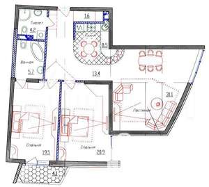 3-к квартира, вторичка, 109м2, 5/12 этаж