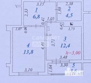 1-к квартира, вторичка, 41м2, 3/7 этаж