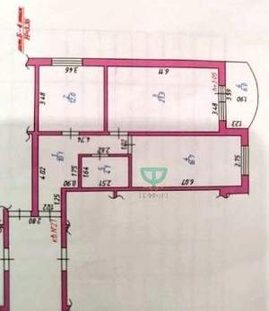 2-к квартира, вторичка, 64м2, 4/6 этаж