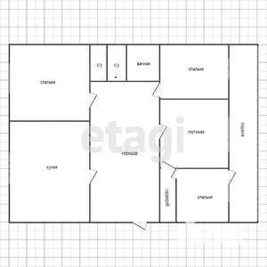 4-к квартира, вторичка, 78м2, 5/5 этаж