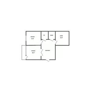 2-к квартира, вторичка, 51м2, 1/5 этаж