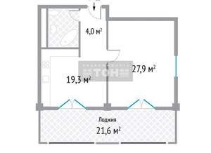 1-к квартира, вторичка, 80м2, 4/6 этаж