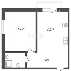 1-к квартира, вторичка, 37м2, 3/8 этаж