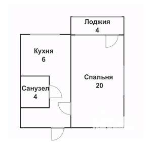 1-к квартира, вторичка, 33м2, 5/5 этаж