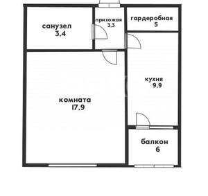 1-к квартира, вторичка, 37м2, 3/10 этаж