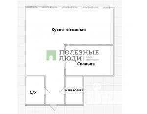 1-к квартира, вторичка, 41м2, 2/14 этаж