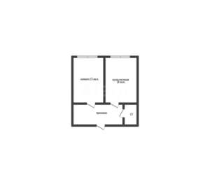 1-к квартира, вторичка, 38м2, 5/6 этаж
