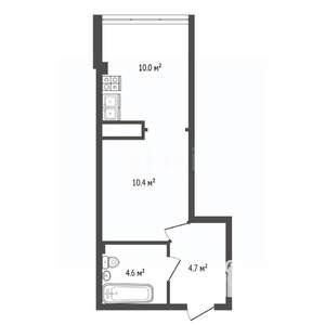 1-к квартира, вторичка, 30м2, 2/8 этаж