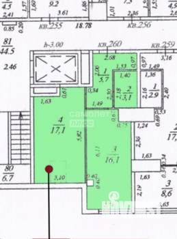 1-к квартира, вторичка, 42м2, 8/8 этаж