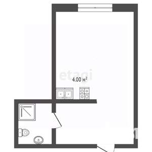 Студия квартира, вторичка, 25м2, 1/5 этаж