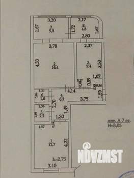 2-к квартира, вторичка, 50м2, 7/9 этаж