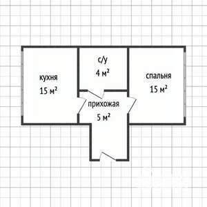 1-к квартира, вторичка, 39м2, 2/6 этаж