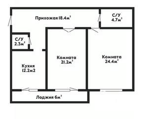 2-к квартира, вторичка, 83м2, 3/5 этаж