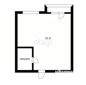 Студия квартира, вторичка, 34м2, 5/5 этаж