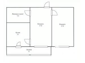 2-к квартира, вторичка, 54м2, 16/16 этаж