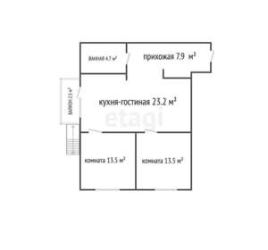2-к квартира, вторичка, 63м2, 1/5 этаж