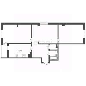 3-к квартира, вторичка, 69м2, 2/4 этаж