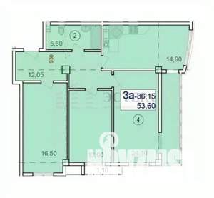 3-к квартира, вторичка, 86м2, 7/8 этаж