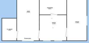 2-к квартира, вторичка, 49м2, 1/3 этаж