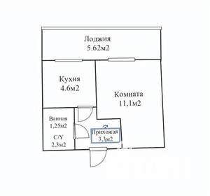 1-к квартира, вторичка, 29м2, 4/5 этаж