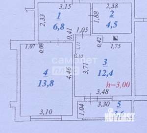 1-к квартира, вторичка, 41м2, 3/7 этаж