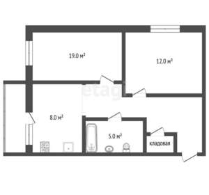 2-к квартира, вторичка, 59м2, 13/16 этаж