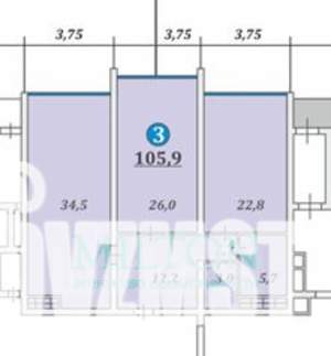 3-к квартира, вторичка, 105м2, 2/20 этаж