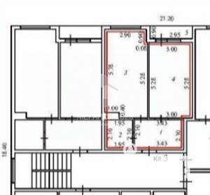 1-к квартира, вторичка, 47м2, 2/3 этаж