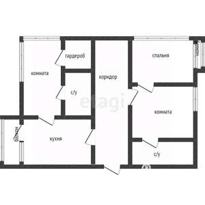 4-к квартира, вторичка, 80м2, 9/16 этаж