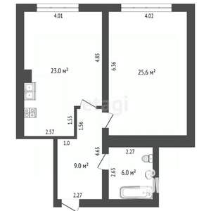 1-к квартира, вторичка, 63м2, 3/10 этаж