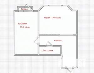 1-к квартира, вторичка, 50м2, 2/3 этаж