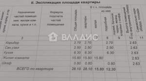 1-к квартира, вторичка, 28м2, 1/2 этаж