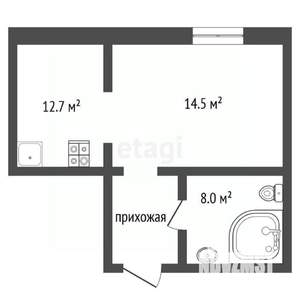 Студия квартира, вторичка, 34м2, 1/3 этаж